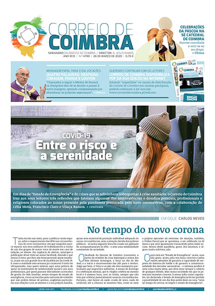 Capa Jornal Correio de Coimbra 4780 - 26 março 2020
