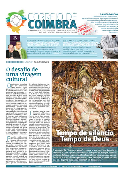 Capa Jornal Correio de Coimbra 4781 - 2 abril 2020