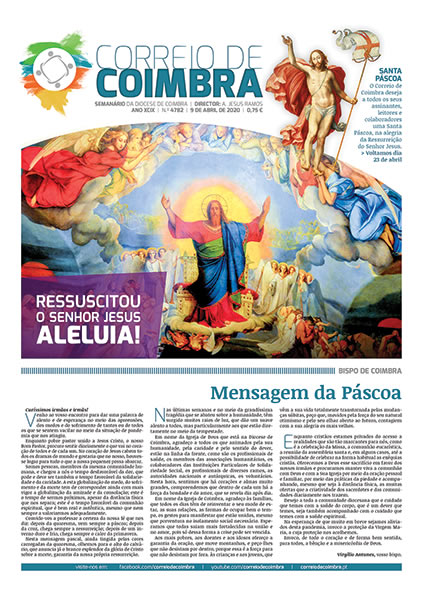 Capa Jornal Correio de Coimbra 4782 - 9 abril 2020