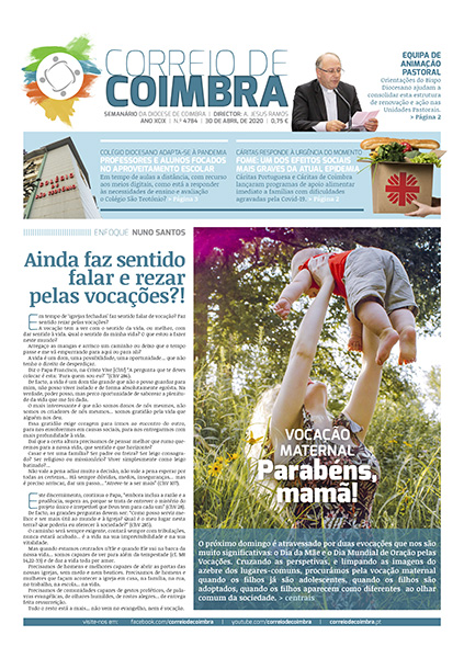 Capa Jornal Correio de Coimbra 4784 - 30 abril 2020