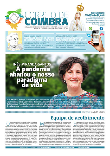 Capa Jornal Correio de Coimbra 4786 - 14 maio 2020