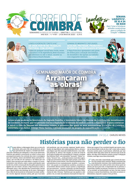 Capa Jornal Correio de Coimbra 4787 - 21 maio 2020