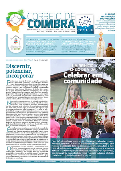 Capa Jornal Correio de Coimbra 4789 - 4 junho 2020