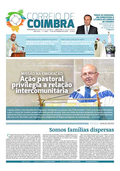 Capa Jornal Correio de Coimbra 4801 - 17 setembro 2020