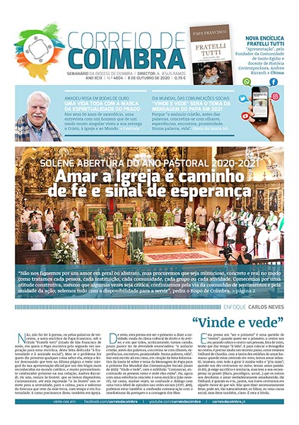Capa Jornal Correio de Coimbra 4804 - 8 outubro 2020