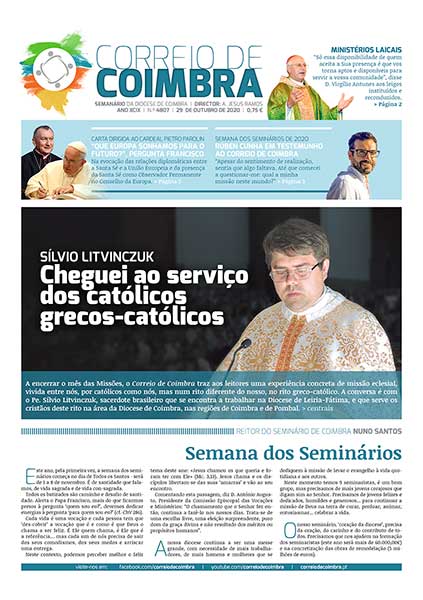 Capa Jornal Correio de Coimbra 4807 - 29 outubro 2020