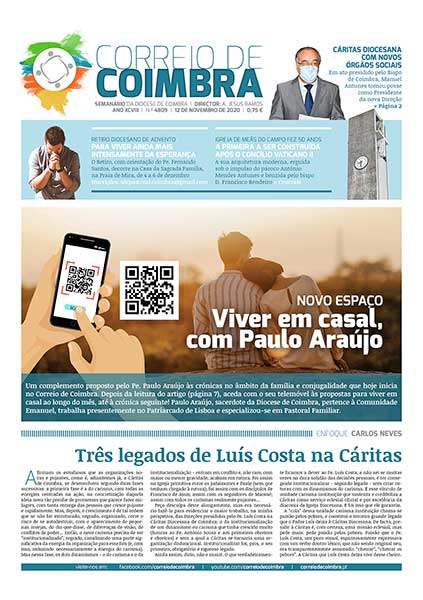 Capa Jornal Correio de Coimbra 4809 - 12 novembro 2020