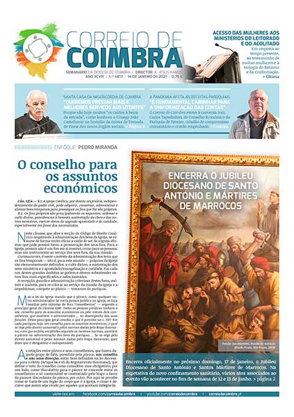 Capa Jornal Correio de Coimbra 4817 - 14 janeiro 2021