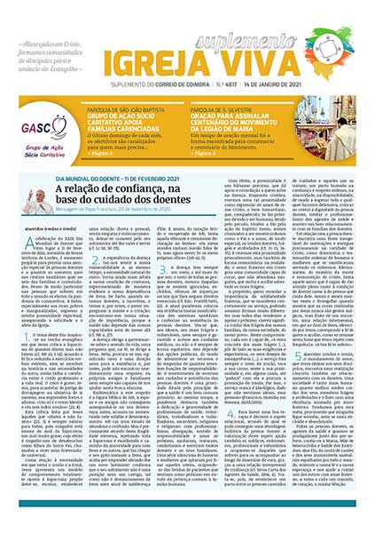 Capa Suplemento Correio de Coimbra 4817 - 14 janeiro 2020