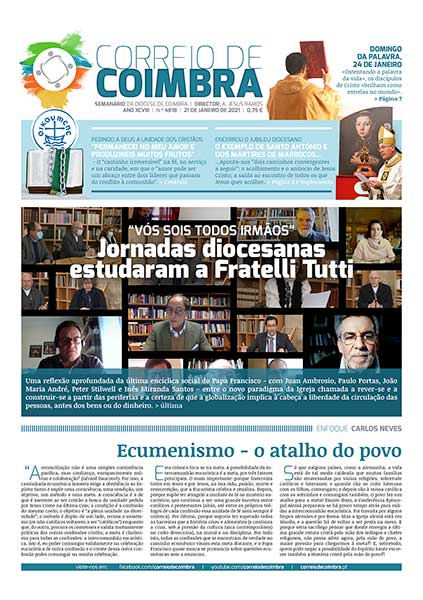 Capa Jornal Correio de Coimbra 4818 - 21 janeiro 2021