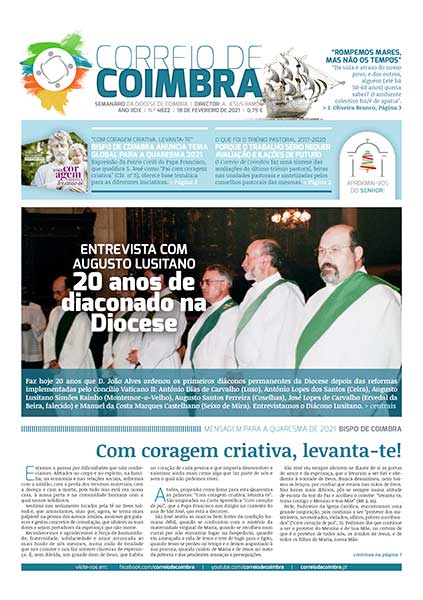 Capa Jornal Correio de Coimbra 4822 - 18 fevereiro 2021