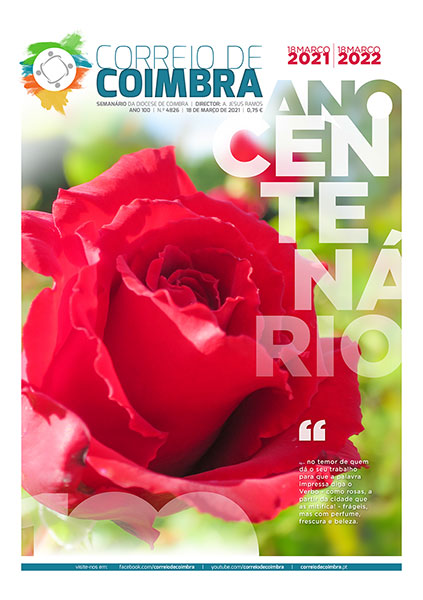 Capa Jornal Correio de Coimbra 4826 - 18 março 2021 - Início Ano Centenário