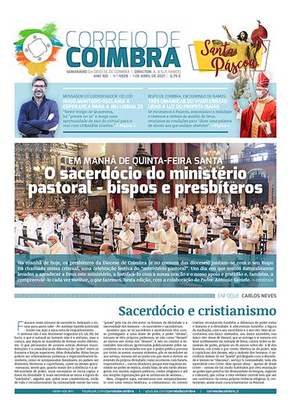 Capa Jornal Correio de Coimbra 4828 - 1 abril 2021