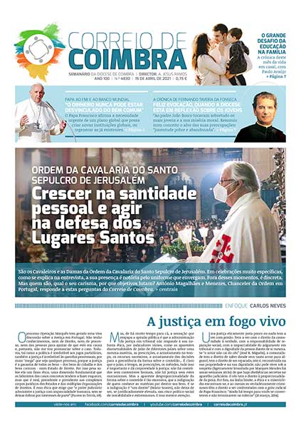 Capa Jornal Correio de Coimbra 4830 - 15 abril 2021