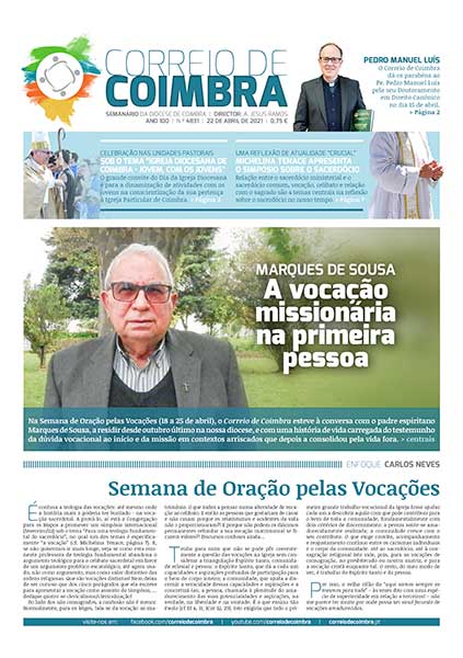 Capa Jornal Correio de Coimbra 4831 - 22 abril 2021