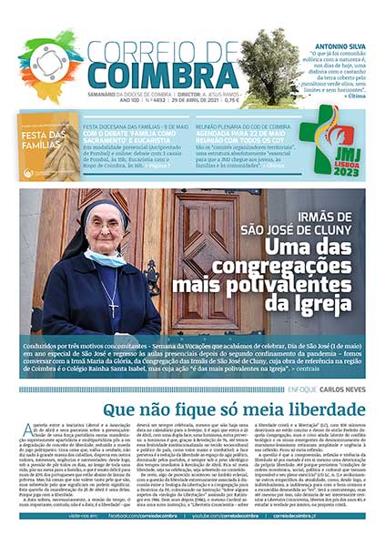 Capa Jornal Correio de Coimbra 4832 - 29 abril 2021