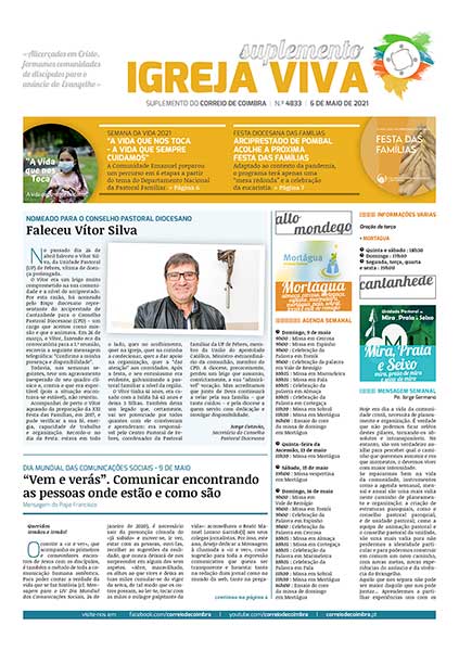 Capa Suplemento Correio de Coimbra 4833 - 6 maio 2021