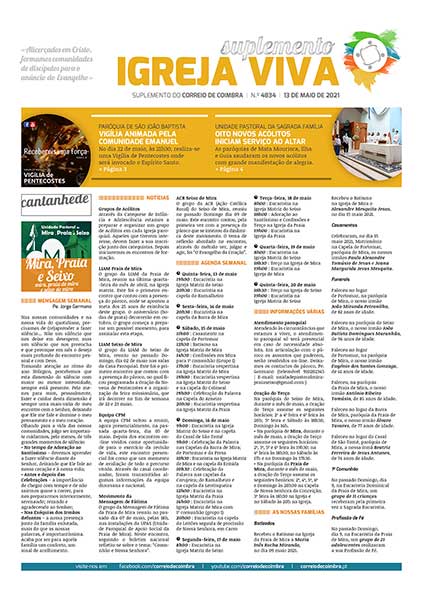 Capa Suplemento Correio de Coimbra 4834 - 13 maio 2021