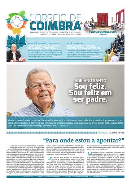 Capa Jornal Correio de Coimbra 4845 - 29 julho 2021