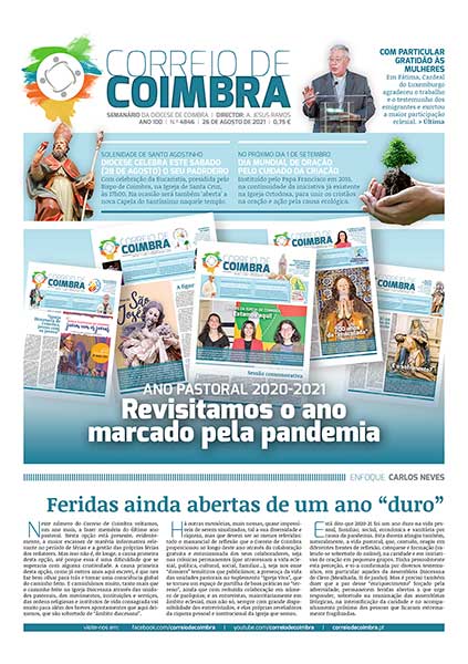 Capa Jornal Correio de Coimbra 4846 - 26 agosto 2021