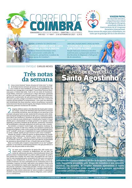 Capa Jornal Correio de Coimbra 4847 - 2 setembro 2021
