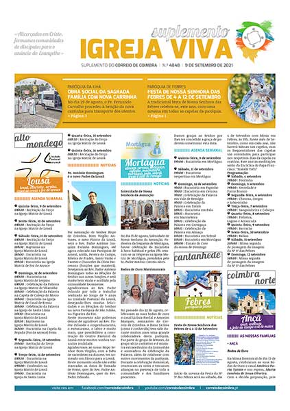 Capa Suplemento Correio de Coimbra 4848 - 9 setembro 2021