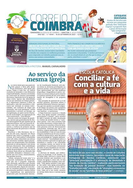 Capa Jornal Correio de Coimbra 4849 - 16 setembro 2021