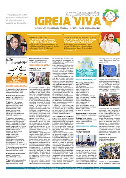 Capa Suplemento Correio de Coimbra 4851 - 30 setembro 2021