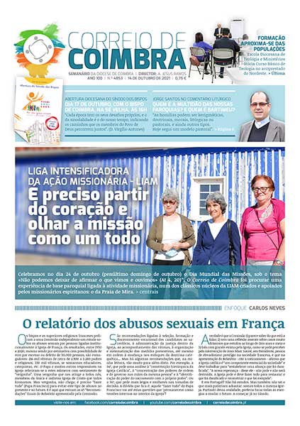 Capa Jornal Correio de Coimbra 4853 - 14 outubro 2021