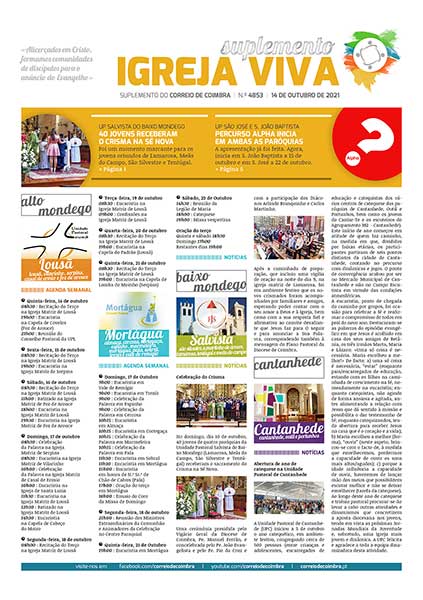 Capa Suplemento Correio de Coimbra 4853 - 14 outubro 2021