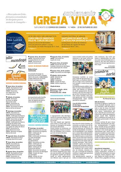 Capa Suplemento Correio de Coimbra 4854 - 21 outubro 2021