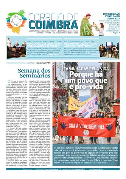 Capa Jornal Correio de Coimbra 4855 - 28 outubro 2021