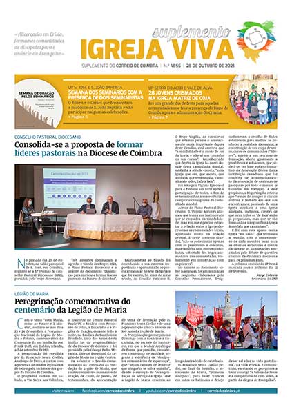 Capa Suplemento Correio de Coimbra 4855 - 28 outubro 2021