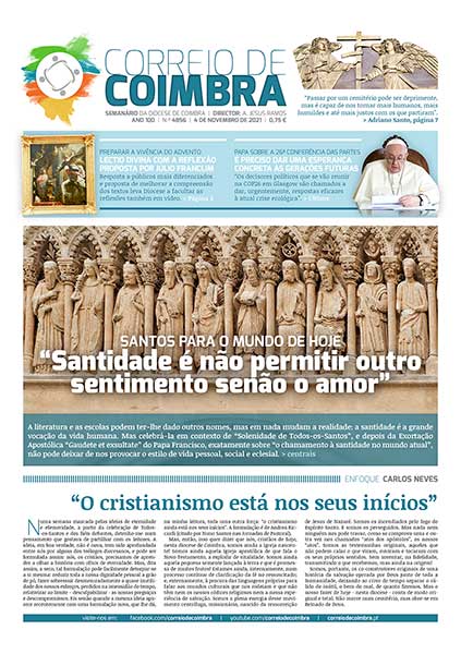 Capa Jornal Correio de Coimbra 4856 - 4 novembro 2021