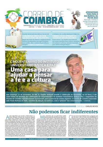 Capa Jornal Correio de Coimbra 4858 - 18 novembro 2021