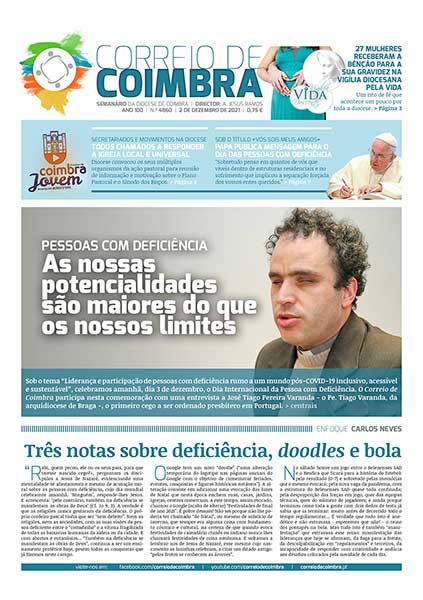Capa Jornal Correio de Coimbra 4860 - 2 dezembro 2021