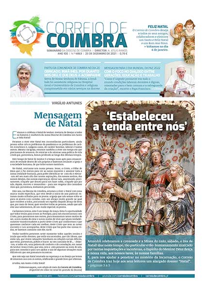 Capa Jornal Correio de Coimbra 4863 - 23 dezembro 2021