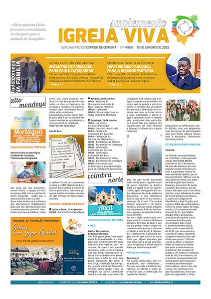 Capa Suplemento Correio de Coimbra 4865 - 13 janeiro 2022