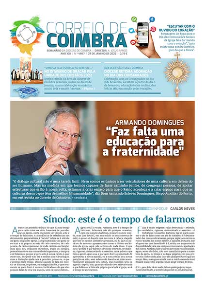 Capa Jornal Correio de Coimbra 4867 - 27 janeiro 2022