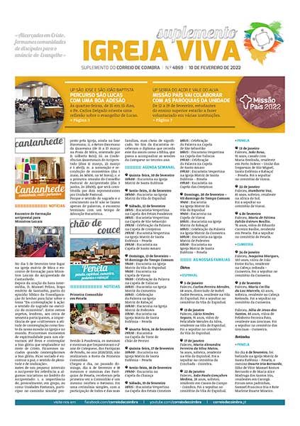 Capa Suplemento Correio de Coimbra 4869 - 10 fevereiro 2022