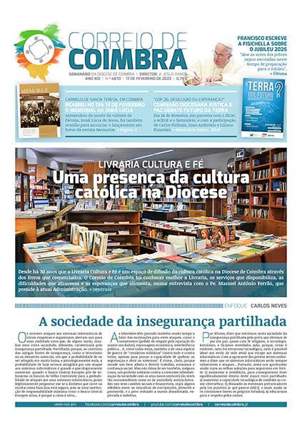 Capa Jornal Correio de Coimbra 4870 - 17 fevereiro 2022