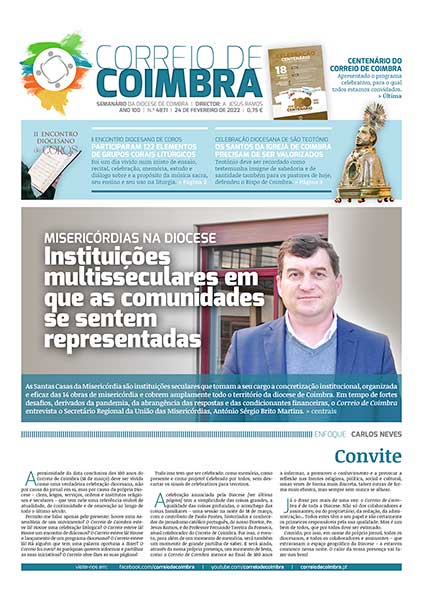 Capa Jornal Correio de Coimbra 4871 - 24 fevereiro 2022