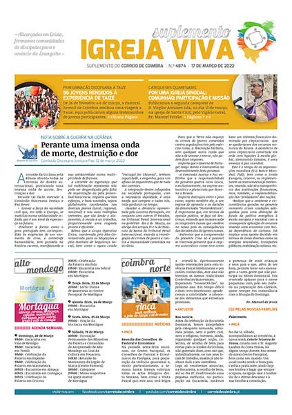 Capa Suplemento Correio de Coimbra 4874 - 17 março 2022