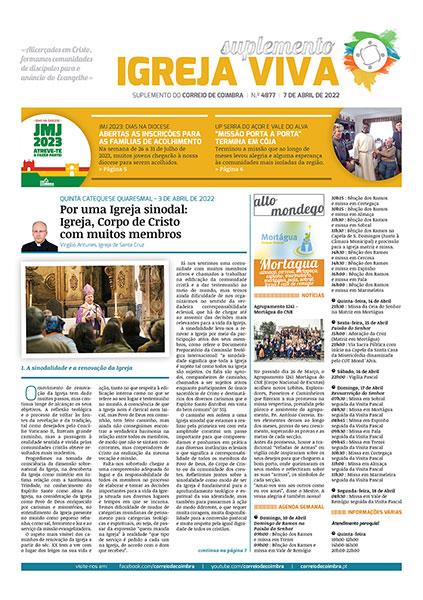 Capa Suplemento Correio de Coimbra 4877 - 7 abril 2022