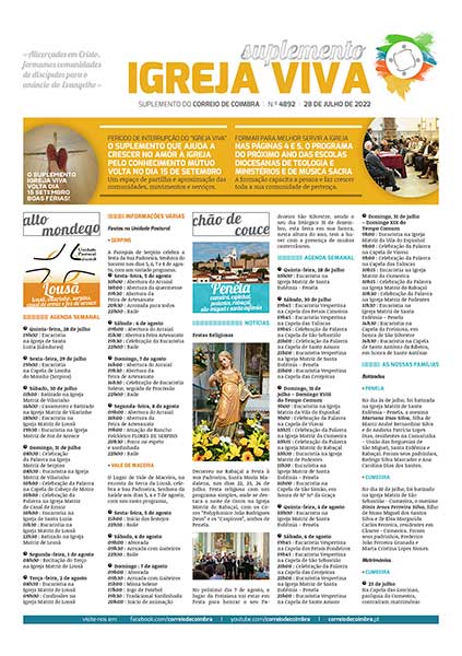 Capa Suplemento Correio de Coimbra 4892 - 28 julho 2022