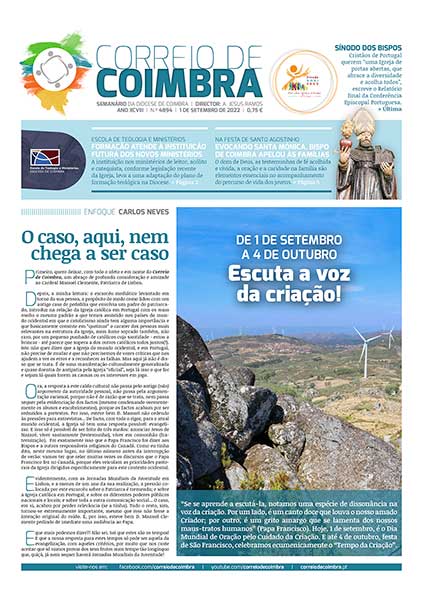 Capa Jornal Correio de Coimbra 4894 - 1 setembro 2022