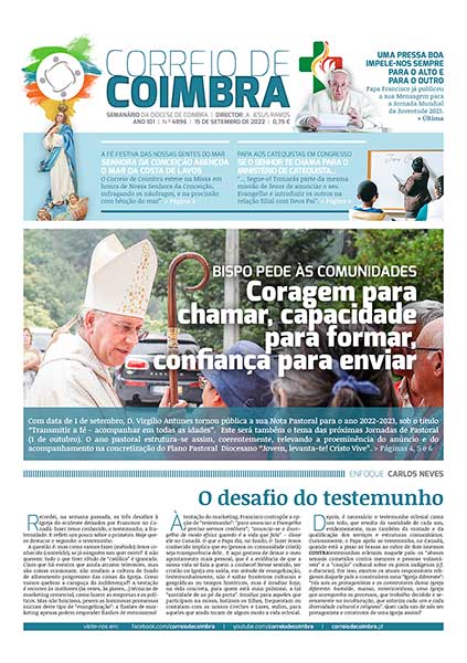 Capa Jornal Correio de Coimbra 4896 - 15 setembro 2022