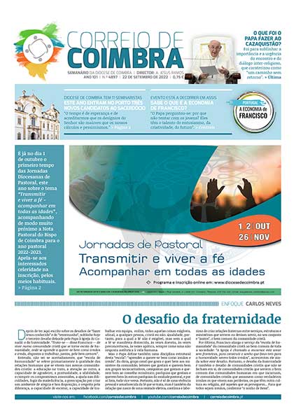 Capa Jornal Correio de Coimbra 4897 - 22 setembro 2022