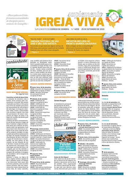 Capa Suplemento Correio de Coimbra 4898 - 29 setembro 2022