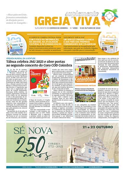 Capa Suplemento Correio de Coimbra 4900 - 13 outubro 2022